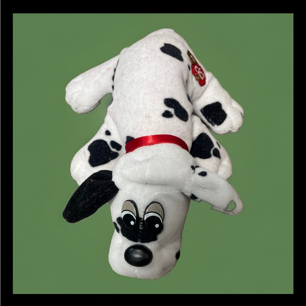 Vintage✨1985 Tonka Pound Puppies 8" Newborns Black‎ Spots Plush Dog